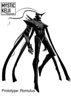 1other absurdres armor black_armor black_headband full_body headband highres mystickeiji24 no_eyes original prototype:_romulus_(mystic_keiji) robot simple_background solo tentacles white_background