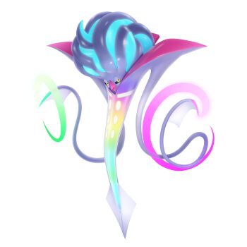 3d absurdres artist_request beak black_sclera closed_mouth colored_sclera full_body gen_6_pokemon highres malamar mega_malamar mega_pokemon narrowed_eyes nintendo no_humans official_art outline pokemon pokemon_(creature) pokemon_focus pokemon_legends:_z-a second-party_source smile solo tentacles transparent_background white_outline yellow_eyes