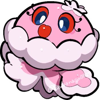 Rule 34 | animal focus, blue eyes, bright pupils, chibi, chibi only, colored sclera, commentary request, eyelashes, full body, gen 5 pokemon, jellicent, jellicent (female), kawaanago, lowres, nintendo, no humans, pokemon, pokemon (creature), pokemon focus, red sclera, solo, transparent background, twitter username, white pupils