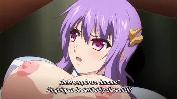 1girl 2boys animated breasts kiss large_breasts long_hair multiple_boys nerawareta_megami_tenshi_angeltia older_male_and_younger_female shizumi_suzume tagme ugly_bastard video