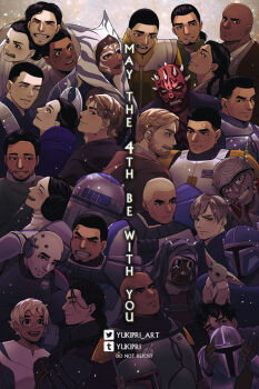6+boys 6+girls ahsoka_tano alien anakin_skywalker animification bail_organa bald black_hair blonde_hair boba_fett captain_rex character_request chirrut_imwe cody_(star_wars) dark-skinned_male dark_skin darth_maul din_djarin droid echo_(star_wars) everyone ezra_bridger father_and_daughter father_and_son finn_(star_wars) grogu helmet highres hondo_ohnaka jango_fett jedi_knight kanan_jarrus luke_skywalker mace_windu mandalorian mandalorian_helmet may_the_4th multiple_boys multiple_girls obi-wan_kenobi omega_(star_wars) open_mouth padme_amidala poe_dameron princess_leia r2-d2 rey_(star_wars) rogue_one:_a_star_wars_story sith star_wars star_wars:_attack_of_the_clones star_wars_rebels star_wars:_revenge_of_the_sith star_wars:_the_bad_batch star_wars:_the_clone_wars teeth the_mandalorian togruta tusken_raider yukipri_art
