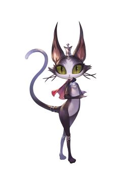 absurdres artist_request cait_sith_(final_fantasy) cape cat crossed_legs crown final_fantasy final_fantasy_xi full_body granblue_fantasy green_eyes hand_on_own_elbow highres looking_at_viewer mini_crown official_art red_cape second-party_source silver_crown slit_pupils solo tail tail_ornament tail_raised tail_ring transparent_background watson_cross whiskers