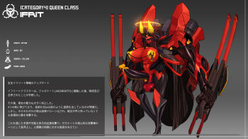 1futa arm_at_side armor black_background black_robe body_modification boots breasts censored colored_nipples colored_skin corruption cyborg english_text extra_arms extra_eyes futanari glowing_horns gradient_background grey_background halo hand_on_own_hip hat high_heel_boots high_heels high_ponytail highres holding holding_sword holding_weapon horns huge_breasts huge_penis huge_weapon large_testicles light_frown mechanization military_hat mosaic_censoring multiple_swords navel original outstretched_arms penis platinum1945 ponytail red_hair red_skin robe robot shoulder_armor solo sword testicles thighs third_eye_on_chest weapon wide_hips yellow_halo yellow_nipples