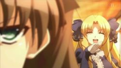 Rule 34 | animated, anime screenshot, black hair, blonde hair, brown hair, drill hair, fate (series), laughing, long hair, luviagelita edelfelt, multiple girls, sound, tagme, video