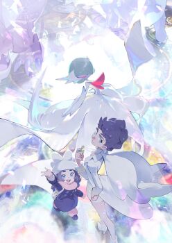 Rule 34 | 2girls, :d, ansha (pokemon), aurorus, black coat, black dress, black shoes, blue eyes, brown hair, coat, coat dress, diantha (pokemon), dress, e volution, eyelashes, gardevoir, gen 3 pokemon, gen 6 pokemon, goodra, gourgeist, hat, hawlucha, high heels, highres, long hair, long sleeves, looking at viewer, mega gardevoir, mega pokemon, mega stone, mother and daughter, multiple girls, nintendo, open mouth, pink scarf, pokemon, pokemon (creature), pokemon legends: z-a, pokemon xy, scarf, shoes, short hair, smile, teeth, tyrantrum, upper teeth only, white dress, white hat, white shoes