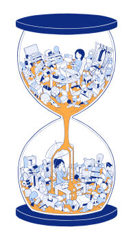 2girls black_hair book bowl cactus cat clothes_hanger computer closed_eyes flat_color flower guitar hebitsukai highres holding holding_umbrella hourglass instrument laptop limited_palette long_sleeves multiple_girls open_book open_mouth original plant ponytail pot potted_plant screen shoes short_hair skull table umbrella white_background writing