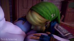 20s 2boys 3d animated armor artist_name blonde_hair blue_eyes blue_gloves blue_scarf brick cabinet chainmail checkered_floor colored_skin crossover deepthroat door earrings erection fellatio fingerless_gloves gauntlets gen_1_pokemon gloves green_headwear green_tunic hands_on_another's_thighs hat head_out_of_frame highres hyrule_warriors indoors interspecies jewelry kneeling large_penis legendary_pokemon link looking_at_another looping_animation mewtwo multiple_boys nintendo oral penis phrygian_cap pointy_ears pokemon pokemon_(creature) purple_skin scarf short_hair shoulder_armor sitting source_filmmaker_(medium) swept_bangs tecmo the_legend_of_zelda tunic twitchyanimation uncensored video wall yaoi