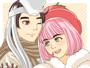 Rule 34 | 1boy, 1girl, black hair, brown hair, green eyes, husband and wife, mr. shining knife &amp; mrs. sweet cake, no.1 sentai gozyuger, pink hair, red eyes, super sentai, yuichi