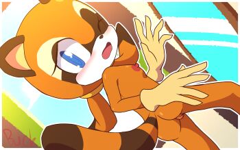 1girl blue_eyes loli marine_the_raccoon nipples nude pussy sonic_(series)
