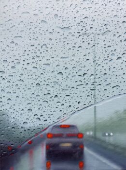 car commentary english_commentary highres lamppost motor_vehicle no_humans oil_painting_(medium) original overcast painting_(medium) realistic rionabuthello road sky traditional_media window