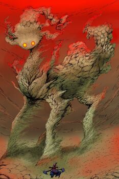 1girl arceus arceus_(prototype) canvasbirdie dawn_(pokemon) flying garchomp gen_4_pokemon highres legendary_pokemon mythical_pokemon nintendo pokemon pokemon_(creature) prototype_design red_sky size_difference sky smoke