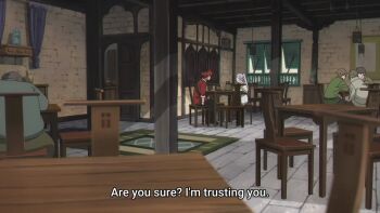 1girl animated bed crying dwarf eisen_(sousou_no_frieren) elf frieren heiter himmel_(sousou_no_frieren) long_hair multiple_boys night pointy_ears short_hair smile sousou_no_frieren stark_(sousou_no_frieren) table tagme twintails video