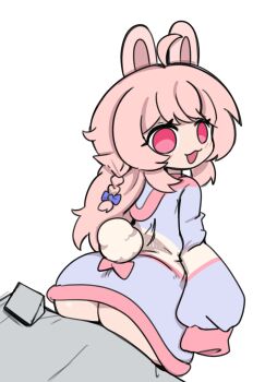 ass blush h@nk huge_ass no_panties phase_connect pink_hair pipkin_pippa rabbit_ears rabbit_girl shortstack virtual_youtuber