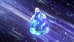 1girl animated anime_screenshot apron ass blonde_hair blue_dress closed_mouth collarbone dress expressionless facial_mark female_focus forehead forehead_mark groin hair_ribbon henshin highres loli long_hair long_sleeves magical_girl mahou_shoujo_ni_akogarete morino_korisu navel neck_ribbon nero_alice nipples red_eyes red_ribbon ribbon sound stomach tagme thighs transformation very_long_hair video white_apron white_ribbon wrist_cuffs zezo