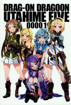 5girls drag-on_dragoon drag-on_dragoon:_utahime_five drag-on_dragoon_3 five_(drag-on_dragoon) four_(drag-on_dragoon) highres multiple_girls official_art one_(drag-on_dragoon) skirt standing thighs three_(drag-on_dragoon) two_(drag-on_dragoon)