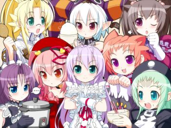 ... 00s 6+girls :d :o ;o ^^^ age_difference al_azif_(demonbane) albino animal_ears another_blood antenna_hair aqua_eyes arm_ribbon beret blonde_hair blue_eyes blush bow bowl breath cat_ears chibi choker chopsticks clenched_hand clenched_hands crossed_arms demonbane dress elsa ennea etheldreda everyone fang food food_on_face frilled_dress frills gathers glasses gloves gothic_lolita green_eyes green_hair grey_hair hadou_ruri hair_between_eyes hair_bobbles hair_ornament hair_ribbon hairband halftone halftone_background hat hazuki_(demonbane) heart holding leica_(demonbane) light_purple_hair lolita_fashion lolita_hairband long_hair long_sleeves looking_at_viewer magical_girl multiple_girls one_eye_closed open_mouth orange_eyes orange_hair parted_bangs paw_pose pink_hair pointy_ears ponytail purple_eyes purple_hair ribbon rice rice_bowl rice_cooker rice_on_face shamoji short_hair sidelocks sleeveless sleeveless_dress smile speech_bubble spoken_ellipsis spoon strap sweatdrop take_your_pick tsuji_santa turtleneck twintails two_side_up upper_body very_long_hair white_hair wink wrist_cuffs