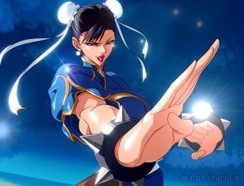 1girl breasts capcom chun-li large_breasts noriheita solo street_fighter