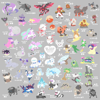 :d ^_^ absurdres alolan_diglett alolan_dugtrio alolan_exeggutor alolan_form alolan_geodude alolan_golem alolan_graveler alolan_grimer alolan_marowak alolan_meowth alolan_muk alolan_ninetales alolan_persian alolan_raichu alolan_raticate alolan_rattata alolan_sandshrew alolan_sandslash alolan_vulpix anniversary arms_up bird black_eyes bright_pupils brown_eyes claws closed_eyes closed_mouth commentary_request copyright_name eyelashes fang fang_out fangs galarian_articuno galarian_corsola galarian_darmanitan galarian_darumaka galarian_farfetch&#039;d galarian_form galarian_linoone galarian_meowth galarian_moltres galarian_mr._mime galarian_ponyta galarian_rapidash galarian_slowbro galarian_slowking galarian_slowpoke galarian_stunfisk galarian_weezing galarian_yamask galarian_zapdos galarian_zigzagoon gen_7_pokemon gen_8_pokemon green_eyes grey_background grin highres hisuian_arcanine hisuian_avalugg hisuian_braviary hisuian_decidueye hisuian_electrode hisuian_goodra hisuian_growlithe hisuian_lilligant hisuian_qwilfish hisuian_samurott hisuian_sliggoo hisuian_sneasel hisuian_typhlosion hisuian_voltorb hisuian_zoroark hisuian_zorua legendary_pokemon looking_up lying nintendo on_stomach one_eye_closed open_mouth paldean_tauros paldean_tauros_(aqua_breed) paldean_tauros_(blaze_breed) paldean_tauros_(combat_breed) paldean_wooper pokedex_number pokemon pokemon_(creature) red_eyes red_pupils samsung_(yuzuikka) sharp_teeth simple_background sitting smile standing teeth tongue tongue_out u_u white_pupils yellow_eyes