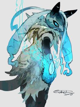 Rule 34 | aura, blue eyes, dreadlocks, gen 4 pokemon, looking back, lucario, mega lucario z, mega pokemon, multicolored fur, nintendo, pokemon, sukepmonster, yellow fur