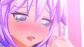 1boy 1futa 3d androgynous animated animated_gif bare_shoulders blue_eyes blush bouncing censored crossdressing crossdressing_(mtf) cum cum_in_mouth ejaculation fellatio futa_with_male futanari futarino_tobari licking long_hair lowres mimia_cute nude oral orange_hair orgasm penis purple_hair sex shota testicles trap