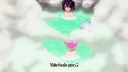 5girls animated anime_screenshot ass ass_cutout bath bathing blonde_hair blue_eyes blue_hair blush bouncing_breasts breasts butt_crack character_request cleavage close-up clothing_cutout convenient_censoring covering_breasts covering_crotch covering_own_eyes covering_privates eating emphasis_lines fa_(rpg_fudousan) fish floating_breasts hair_up innertube jewelry jiggle kazairo_kotone large_breasts leaf leaf_censor long_hair matching_hair/eyes medium_breasts mole mole_under_mouth multiple_girls naked_towel navel necklace nude panties partially_submerged pink_hair purple_eyes purple_hair rakira_(rpg_fudousan) red_eyes rock rpg_fudousan rufuria_(rpg_fudousan) short_hair short_hair_with_long_locks sound standing strapless subtitled sweat sweatdrop swim_ring tail talking towel twintails underboob underwear video walking water