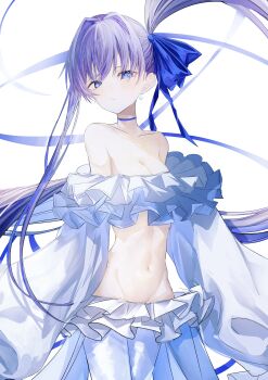 1girl absurdres breasts cleavage fate/grand_order fate_(series) groin highres looking_at_viewer lowleg lowleg_pants meltryllis_(fate) midriff navel pants simple_background tagme white_background yagi_(yagi5art)