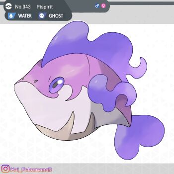 artist_name character_name fakemon fish highres instagram_logo instagram_username kai_fakemonsr nintendo no_humans original poke_ball_symbol pokemon pokemon_(creature) purple_eyes solo