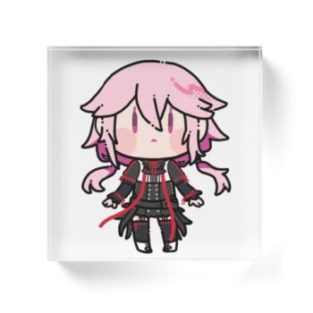 1girl black_bow black_dress blush_stickers bow chibi commentary_request dress guilty_crown hair_between_eyes keita3548k looking_at_viewer lowres official_alternate_costume pink_hair red_ribbon ribbon simple_background solo twintails white_background yuzuriha_inori |_|