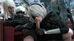 1boy 2b_(nier:automata) 2girls 3d 9s_(nier:automata) a2_(nier:automata) animated batesz blindfold boots caressing_testicles fellatio hair_over_one_eye hairband high_heel_boots high_heels multiple_girls nier nier:automata nier_(series) oral penis short_hair shota source_filmmaker_(medium) source_request testicle_grab testicles thigh_boots thighhighs uncensored video white_hair