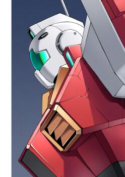 absurdres assault_visor commentary_request from_side gm_ii green_visor gundam highres mecha mecha_focus mobile_suit no_humans radio_antenna robot science_fiction solo takahashi_masaki upper_body zeta_gundam