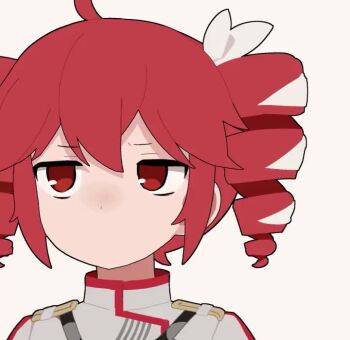 1girl 1other animated annoyed drill_hair kasane_teto monosenbei red_eyes red_hair tagme twin_drills utau video