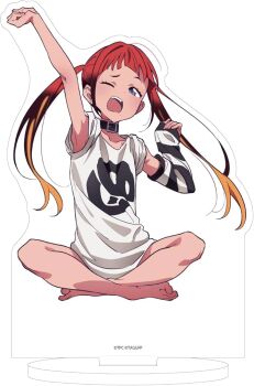 Rule 34 | 1girl, asukagawa chise, gridman universe, mole, official art, red hair, ssss.dynazenon, stretching, tagme, yawning