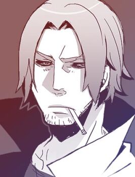 1boy bantrain cigarette facial_hair gambit lowres male_focus marvel simple_background sketch solo stubble togatsuko x-men