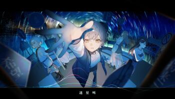 Rule 34 | 5girls, absurdres, arm up, bang dream!, bang dream! it's mygo!!!!!, black boots, black hair, blue jacket, boots, brown eyes, brown hair, chihaya anon, closed mouth, commentary, crossed arms, crosswalk, earclip, earrings, fishnet thighhighs, fishnets, grey hair, heterochromia, highres, jacket, jewelry, kaname raana, kouhiipan, long hair, multiple girls, mygo!!!!! (bang dream!), nagasaki soyo, necklace, pink hair, road sign, shiina taki, shirt, short hair, short sleeves, sign, single thighhigh, skirt, sky, song name, star (sky), starry sky, stop sign, takamatsu tomori, thighhighs, white hair, white shirt, white skirt