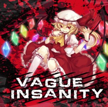 1girl album_cover album_name ascot blonde_hair collared_shirt commentary_request cover crystal crystal_wings english_text flandre_scarlet frilled_skirt frills hat ishitsubute kneehighs login_records looking_at_viewer mary_janes mob_cap multicolored_wings one_side_up open_mouth puffy_short_sleeves puffy_sleeves red_eyes red_shoes red_skirt red_vest second-party_source shirt shoes short_sleeves skirt skirt_set smile socks solo touhou vest white_hat white_socks wings wrist_cuffs yellow_ascot