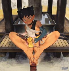 2boys animated bar_censor barefoot censored clothing_aside cum cum_on_body ejaculation erection fanbox_username feet footjob fundoshi fundoshi_aside highres japanese_clothes male_focus masturbation multiple_boys original penis sandsuna shota shrine sitting size_difference small_penis soles solo_focus sound tagme testicles toes twitter_username video yaoi