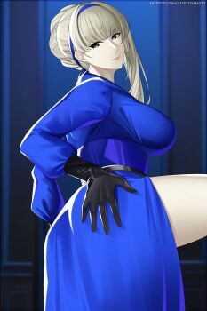 aslindsamure ass blonde_hair breasts large_breasts merope_(p5x) persona persona_5 persona_5:_the_phantom_x smile