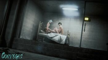 1boy 2girls 3d age_difference animated artist_name bisexual_female blonde_hair breasts capcom collarbone completely_nude corvegas cunnilingus emily_(resident_evil) feet_out_of_frame ffm_threesome flat_chest from_below from_side grace_ashcroft grey_hair group_sex hands_on_own_thighs indoors large_breasts leon_s._kennedy loli lying medium_hair multiple_girls multiple_views navel nipples nude on_back oral penis pussy resident_evil resident_evil_requiem saliva sex sitting sitting_on_face sitting_on_person size_difference tagme threesome uncensored vaginal variant_set video watermark white_eyes