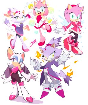 3girls :&lt; absurdres aetherion amy_rose amy_rose_(gymnastics) amy_rose_(winter_sports) animal_ears animal_nose arm_up artist_name bare_shoulders bat_ears bat_girl bat_wings bike_shorts black_bodysuit black_legwear black_wings blaze_the_cat blaze_the_cat_(gymnastics) blue_eyes blue_eyeshadow body_fur bodysuit boots breasts cat_ears cat_girl cat_tail circle cleavage closed_mouth coat dress elbow_gloves eyeshadow female_focus fire flat_chest forehead_jewel full_body fur-trimmed_footwear fur-trimmed_gloves fur_trim furry furry_female gloves green_eyes hair_tie hairband half-closed_eyes hand_on_own_hip hands_up happy heart high_heels highres leg_up long_sleeves looking_at_viewer looking_down looking_to_the_side makeup mario_&amp;_sonic_(series) mario_&amp;_sonic_at_the_london_2012_olympic_games mario_&amp;_sonic_at_the_olympic_games_(2007) medium_breasts miniskirt multicolored_hair multiple_girls multiple_views no_mouth open_mouth outstretched_arms pants pantyhose pink_dress pink_fur pink_hair pleated_skirt pom_pom_(clothes) purple_coat purple_dress purple_fur purple_hair pyrokinesis red_footwear red_hairband red_shirt rouge_the_bat shirt shoes short_hair sideways_mouth signature simple_background skirt sleeveless sleeveless_dress sleeveless_shirt smile snowflakes sonic_(series) sportswear standing standing_on_one_leg tail thigh_boots thighhighs topknot triangle two-tone_fur two-tone_hair white_background white_footwear white_fur white_gloves white_hair white_pants white_skirt wings winter_clothes yellow_eyes yellow_fur zipper
