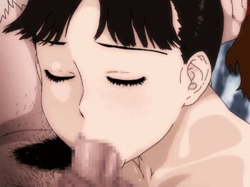 Rule 34 | 1boy, 1girl, animated, animated gif, censored, cum, cum in mouth, ejaculation, fellatio, looping animation, mosaic censoring, nighthawk (circle), oral, penis, pubic hair, tagme