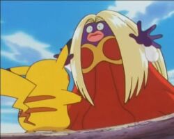 1boy 2girls animated black_eyes blonde_hair closed_eyes colored_skin dodging fainting gen_1_pokemon green_eyes jynx kissing_cheek looking_at_another looking_down looking_up misty_(pokemon) multiple_girls nintendo one_eye_closed orange_hair picking_up pikachu pokemon pokemon_(anime) pokemon_(classic_anime) puckered_lips purple_skin shadow sound sweatdrop tagme video yellow_fur