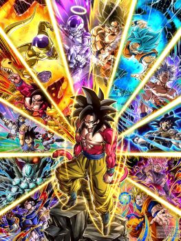 6+boys aura bardock black_hair blue_eyes clenched_hands colored_skin cooler_(dragon_ball) dougi dragon_ball dragon_ball_gt dragon_ball_super dragon_ball_z_dokkan_battle frieza gloves goku_black highres jewelry looking_at_viewer male_focus monkey_boy monkey_tail multiple_boys muscular muscular_male open_mouth pants pectorals scar scar_across_eye scar_on_face smile son_gohan son_gohan_(future) son_goku spiked_hair super_saiyan super_saiyan_1 super_saiyan_2 super_saiyan_4 super_saiyan_blue tail teeth topless_male trunks_(dragon_ball) tullece ultra_instinct vegeta wai_(y48754085) white_gloves