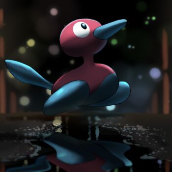 absurdres commentary_request gen_2_pokemon highres looking_up nintendo no_humans pokemon pokemon_(creature) porygon2 solo spicyichizo
