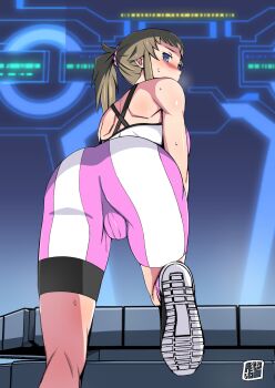 1girl ass breasts donson gundam gundam_build_fighters gundam_build_fighters_try highres hoshino_fumina large_breasts