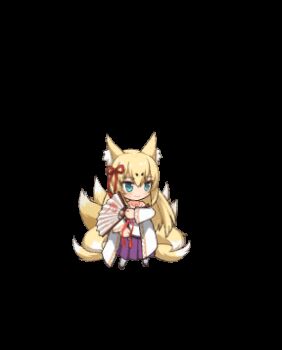1girl alternate_eye_color animal_ear_fluff animal_ears animated animated_gif aqua_eyes artist_request bad_source bare_shoulders blonde_hair blush chest_tattoo chibi closed_eyes dancing folding_fan fox_ears fox_girl fox_tail full_body hair_between_eyes hair_ribbon hakama hakama_skirt hand_fan holding holding_fan idle_animation japanese_clothes kimono kitsune kyuubi large_tail leaf lolibaba long_hair long_sleeves lowres mon-musu_quest! monster_girl monster_musume_td multiple_tails official_art open_mouth print_folding_fan purple_skirt red_ribbon ribbon sandals shadow simple_background skirt slit_pupils smile socks solo standing tabi tail tamamo_(mon-musu_quest!) tattoo third-party_source transparent_background white_kimono white_socks wide_sleeves zouri