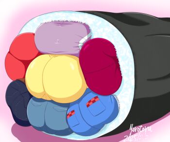 Rule 34 | 6+girls, ass, ass focus, bdsm, bike shorts, bondage, bound, denim, digimon, digimon adventure, digimon adventure 02, digimon frontier, digimon savers, digimon tamers, digimon universe: appli monsters, digimon xros wars, food, from behind, fujieda yoshino, hinomoto akari, huge ass, inoue miyako, jeans, karan eri, lower body, makino ruki, makizushi, multiple girls, orimoto izumi, pants, short shorts, shorts, skirt, stuck, sushi, yagami hikari, yorotoru