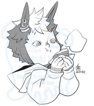 Rule 34 | 1girl, animal ears, closed mouth, commentary request, eating, food, greyscale, hood, hood down, hoodie, horse ears, horse girl, horse tail, mejiro ryan (umamusume), monochrome, multicolored hair, onikobe rin, roasted sweet potato, short bangs, short hair, simple background, solo, sweet potato, tail, too many watermarks, two-tone hair, umamusume, upper body, watermark