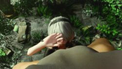 1boy 1girl 2b_(nier:automata) 3d age_difference aged_down animated fat fat_man fellatio flat_chest hetero hiding_face highres kaogum loli looping_animation nier:automata nier_(series) nipples nude old old_man oral penis pov pov_crotch short_hair size_difference sound spread_legs square_enix tagme uncensored video white_hair