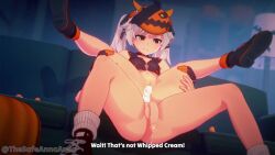 1boy 1girl 3d after_vaginal aftersex age_difference animated anna_anon artist_name bare_shoulders black_footwear black_gloves black_shirt blush boots bottomless cropped_shirt cum cum_in_pussy cum_overflow dot_nose ejaculation english_text excited flat_chest full_body girl_on_top gloves grin hands_on_own_thighs hetero highres indoors knees_up koikatsu_(medium) legs_up lewdheart loli long_hair looking_afar looking_at_penis looking_down mask mask_on_head navel open_mouth orange_eyes orange_footwear orange_gloves orange_shirt original pussy raytracingva_18_(voice_actor) reverse_suspended_congress sex sex_from_behind shirt sitting sitting_on_person sleeveless sleeveless_shirt smile solo_focus sound spread_legs tagme teeth testicles third-party_edit twintails two-tone_footwear two-tone_gloves two-tone_shirt uncensored v_legs vaginal video watermark white_hair