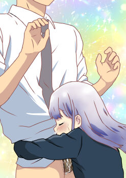 absurdres aharen-san_wa_hakarenai aharen_reina cum cum_in_mouth fellatio highres hug hug_and_suck hugging_fellatio oral tagme